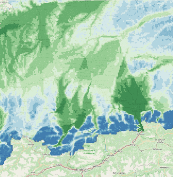 NatureExplorer interpolierte Karte